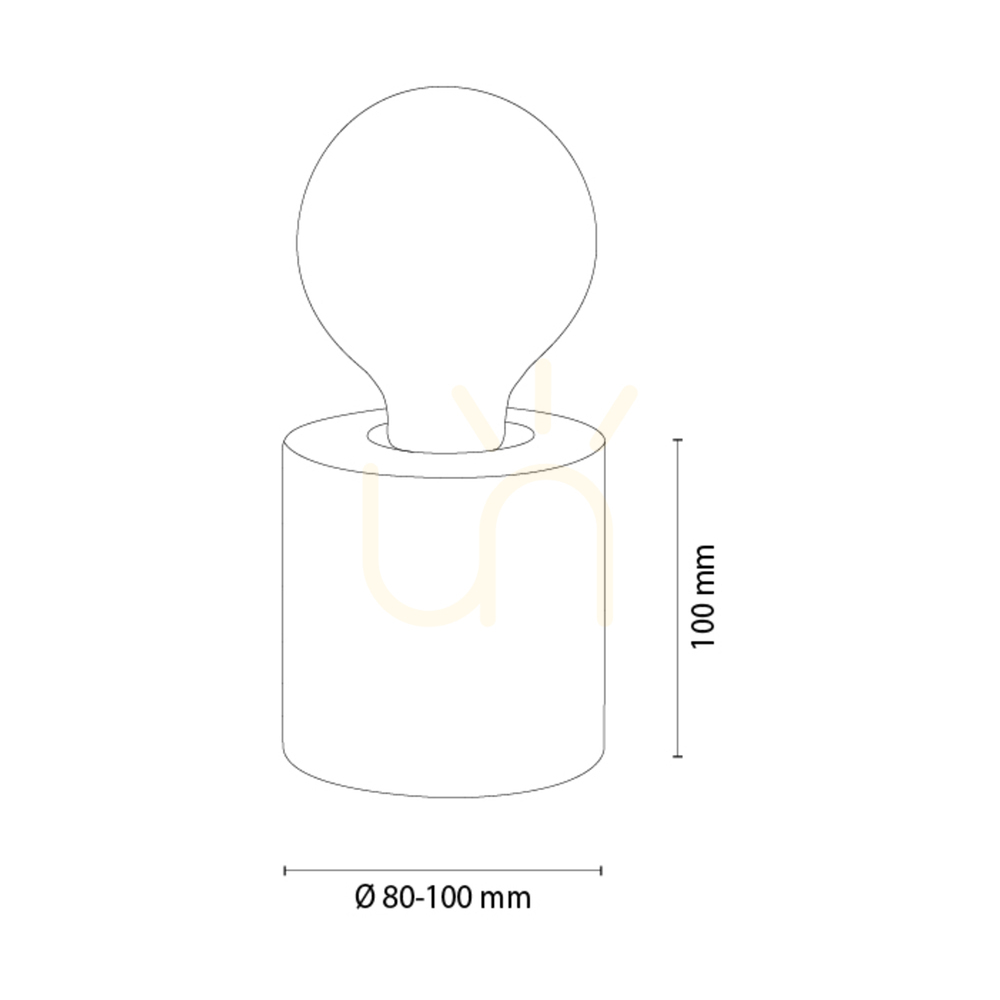 previzualizare Lampa de masă Core, maro, 1xE27, Ø8–12 cm Lampa de masă Core, maro, 1xE27, Ø8–12 cm