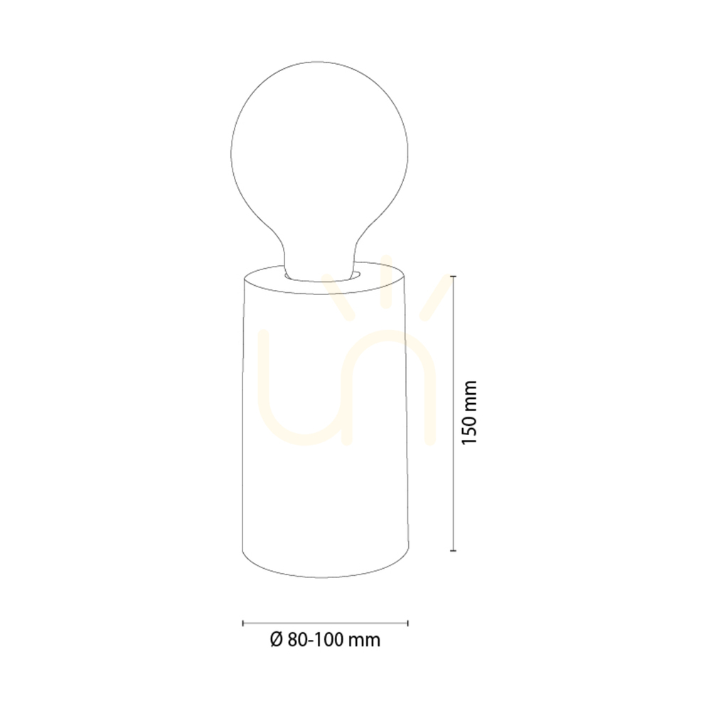 Vedere Lampă de masă din lemn de nuc „Core”, 1xE27, Ø8–12 cm Lampă de masă din lemn de nuc „Core”, 1xE27, Ø8–12 cm