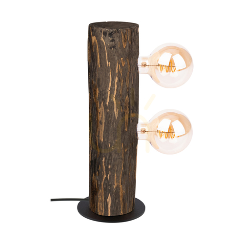 Verifica Lampa de masă Core, nuc/negru, 2xE27, Ø15 cm
