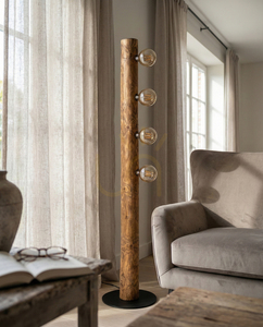 Lampa de podea Core, maro/negru, 4xE27, Ø30 cm 1 Lampa de podea Core, maro/negru, 4xE27, Ø30 cm small 1