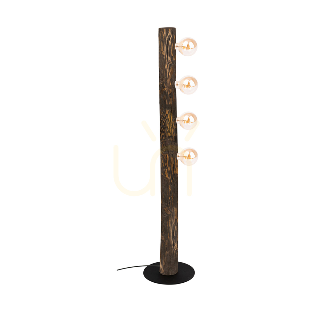 Verifica Lampa de podea Core, nuc/negru, 4xE27, Ø30 cm Lampa de podea Core, nuc/negru, 4xE27, Ø30 cm