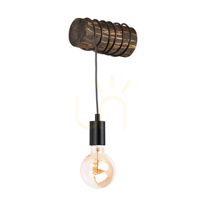Aplică de perete Hikari, nuc/negru, 1xE27, 20 cm small 0