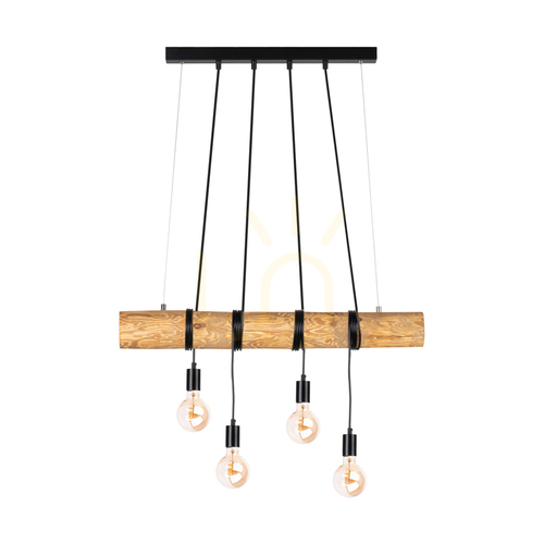 Verifica Lampa suspendată Hikari, maro/negru, 4xE27, 90 cm
