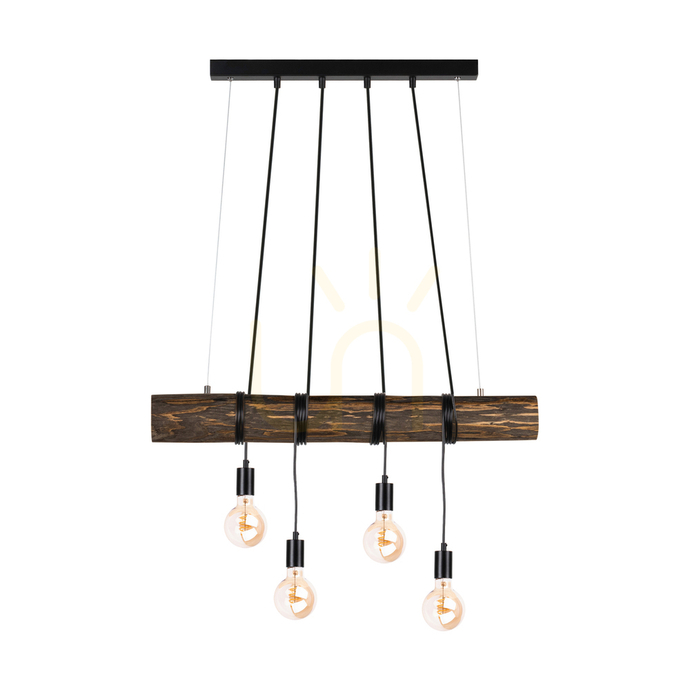 Verifica Lampa suspendată Hikari, nuc/negru, 4xE27, 90 cm Lampa suspendată Hikari, nuc/negru, 4xE27, 90 cm