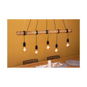 Lampa suspendată Hikari, maro/negru, 5xE27, 115 cm 1 Lampa suspendată Hikari, maro/negru, 5xE27, 115 cm small 1