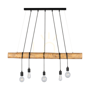 Lampa suspendată Hikari, maro/negru, 5xE27, 115 cm 0 Lampa suspendată Hikari, maro/negru, 5xE27, 115 cm small 0