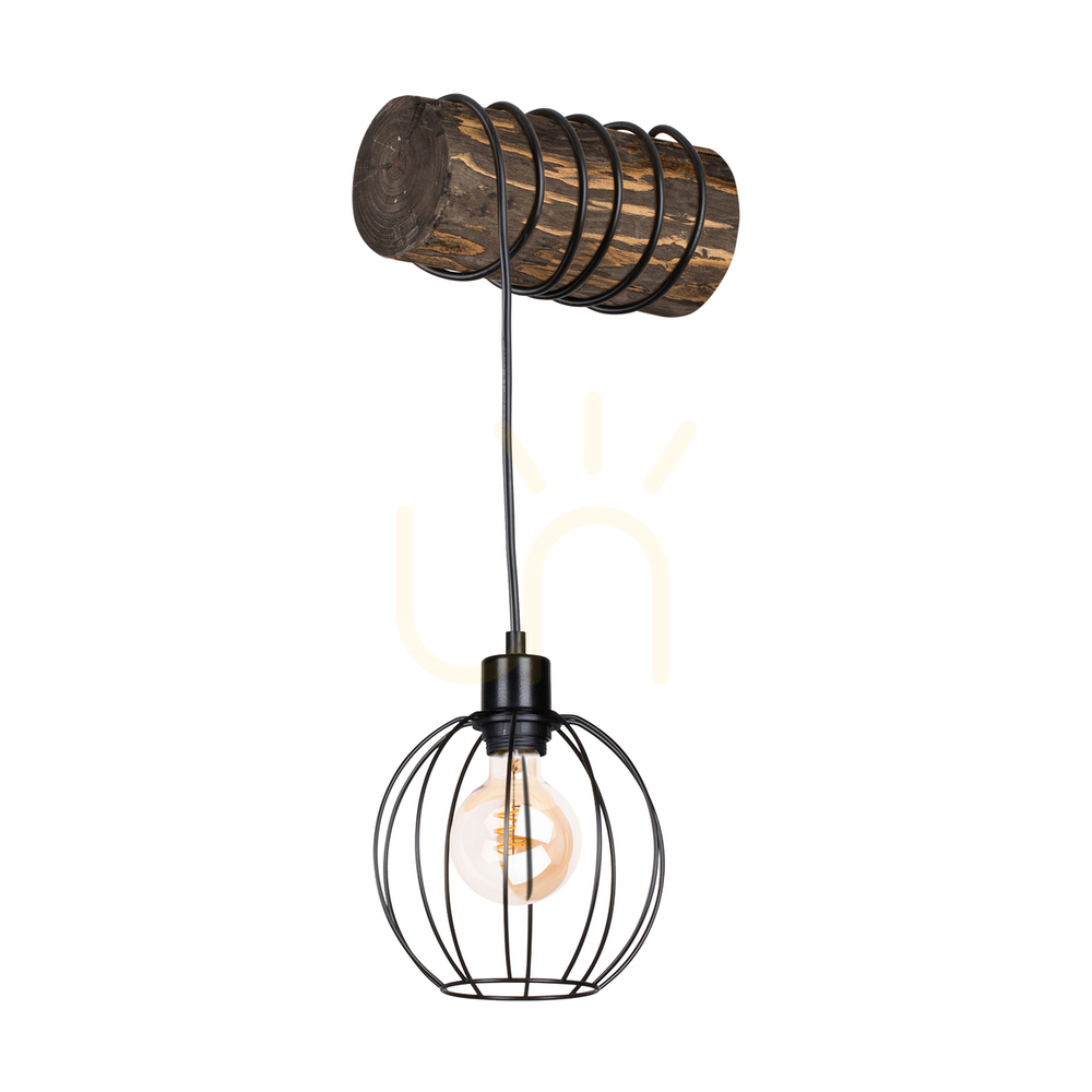 Verifica Aplică de perete Lumo, nuc/negru, 1xE27, 27 cm Aplică de perete Lumo, nuc/negru, 1xE27, 27 cm