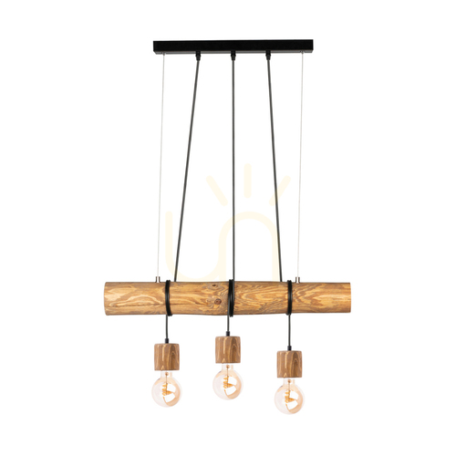 Verifica Lampa suspendată Skog, maro/negru, 3xE27, 70 cm