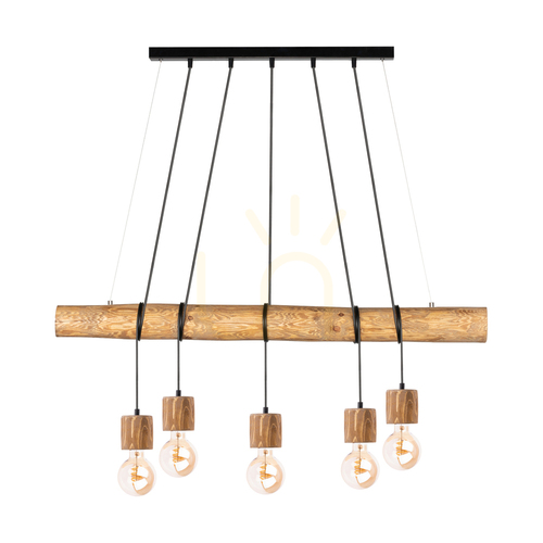 Verifica Lampa suspendată Skog, maro/negru, 5xE27, 115 cm