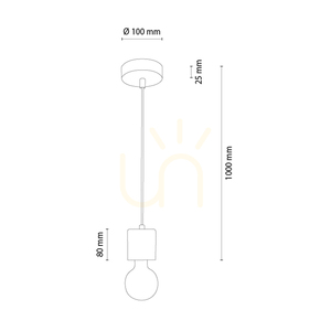 Lampa suspendată Skog, nuc/negru, 1xE27, Ø10 cm small 1