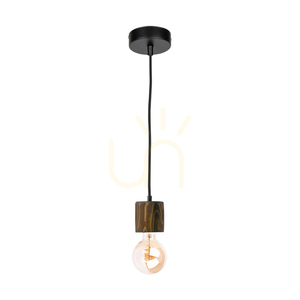 Lampa suspendată Skog, nuc/negru, 1xE27, Ø10 cm small 0