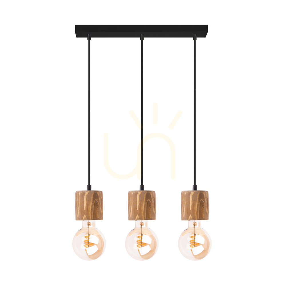 Verifica Lampa suspendată Skog, maro/negru, 3xE27, 55 cm Lampa suspendată Skog, maro/negru, 3xE27, 55 cm
