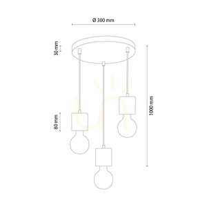 Lampa suspendată Skog, maro/negru, 3xE27, Ø30 cm 1 Lampa suspendată Skog, maro/negru, 3xE27, Ø30 cm small 1
