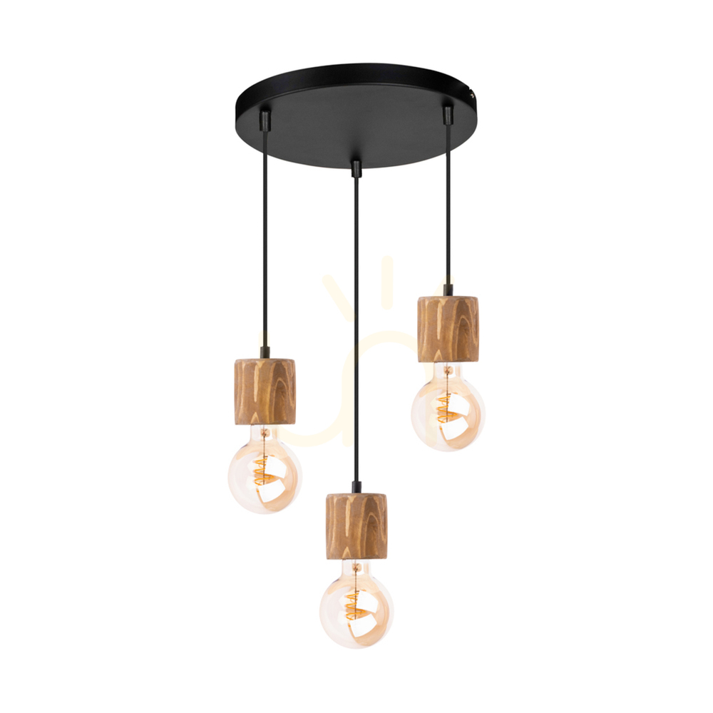 Verifica Lampa suspendată Skog, maro/negru, 3xE27, Ø30 cm Lampa suspendată Skog, maro/negru, 3xE27, Ø30 cm