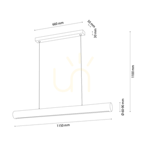 Lampa suspendată Vudovi, nuc/negru, 1xLED 45 W, 115 cm 1 Lampa suspendată Vudovi, nuc/negru, 1xLED 45 W, 115 cm small 1