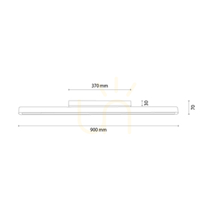 Lampa de tavan Forestier, maro/negru, 1xLED, 17 W, 90 cm small 2