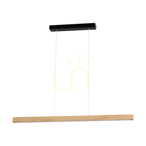 Verifica Lampa suspendată Forestier, stejar uleiat/negru, 1xLED 17 W, 90 cm