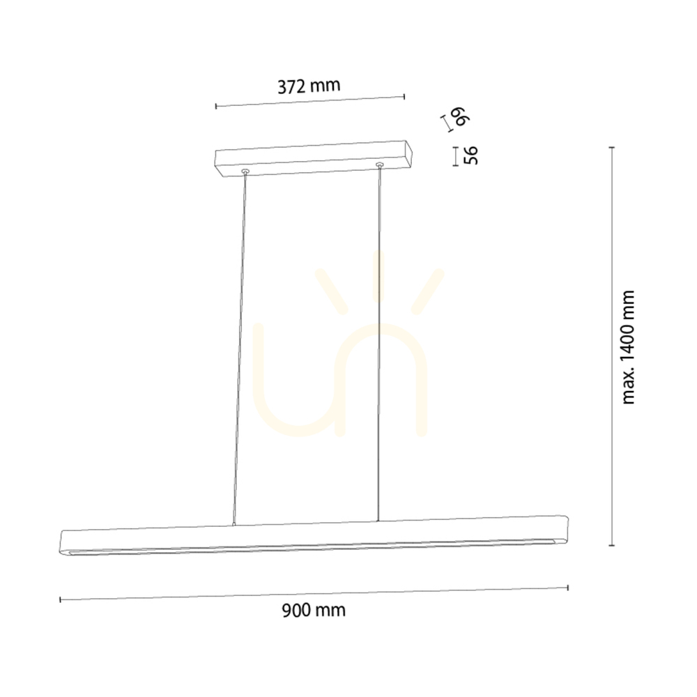 Vedere Lampa suspendată Forestier, nuc/negru, 1xLED, 17 W, 90 cm Lampa suspendată Forestier, nuc/negru, 1xLED, 17 W, 90 cm