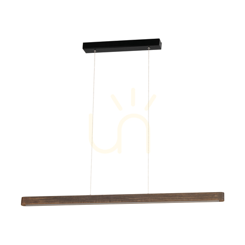 Verifica Lampa suspendată Forestier, nuc/negru, 1xLED, 17 W, 90 cm