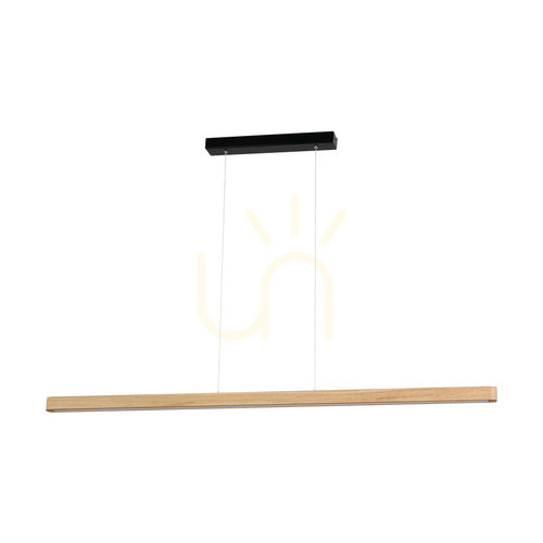Verifica Lampa suspendată Forestier, stejar uleiat/negru, 1xLED 23 W, lumină orientabilă în sus și în jos, 118 cm