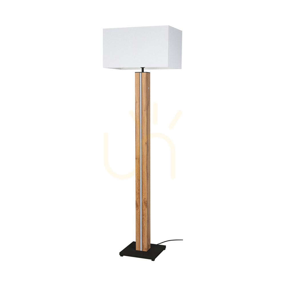 Verifica Lampa de podea Flamo, stejar/negru, abajur alb, 1xE27 + 1x16 W LED, 45 cm Lampa de podea Flamo, stejar/negru, abajur alb, 1xE27 + 1x16 W LED, 45 cm