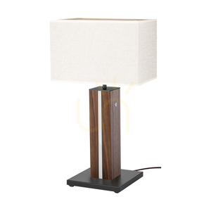 Lampa de masă Flamo, nuc/negru, abajur bej, 1xE27 + 1xLED 4,6 W, 30 cm 0 Lampa de masă Flamo, nuc/negru, abajur bej, 1xE27 + 1xLED 4,6 W, 30 cm small 0