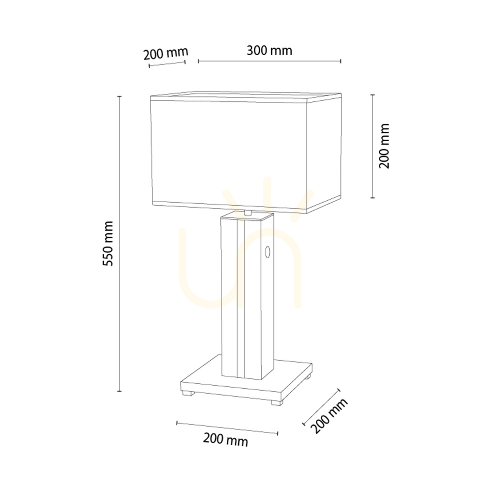 previzualizare Lampa de masă Flamo, nuc/negru, abajur alb, 1xE27 + 1xLED 4,6 W, 30 cm Lampa de masă Flamo, nuc/negru, abajur alb, 1xE27 + 1xLED 4,6 W, 30 cm