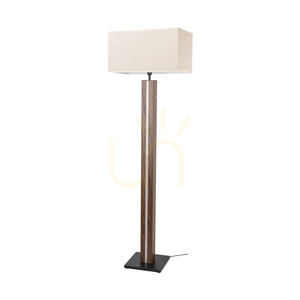 Lampa de podea Flamo, nuc/negru, abajur bej, 1xE27 + 1xLED 16 W, 45 cm 0 Lampa de podea Flamo, nuc/negru, abajur bej, 1xE27 + 1xLED 16 W, 45 cm small 0