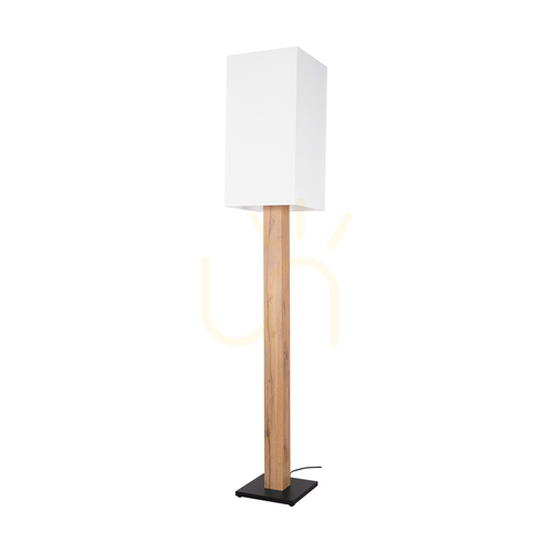 Verifica Lampa de podea Nomma, stejar/negru, abajur alb, 1xE27, 30 cm