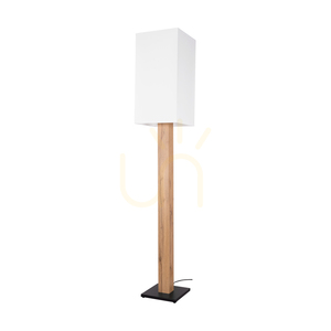 Lampa de podea Nomma, stejar/negru, abajur alb, 1xE27, 30 cm small 0