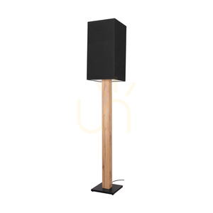 Lampa de podea Nomma, stejar/negru, abajur negru, 1xE27, 30 cm small 0