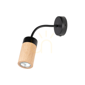 Aplică de perete Artemis, stejar uleiat/negru, 1xGU10, 6 W, 30 cm small 0