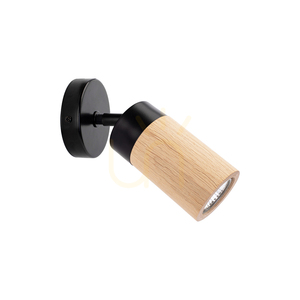 Aplică de perete Artemis, stejar uleiat/negru, 1xGU10, 6 W, 18 cm small 0