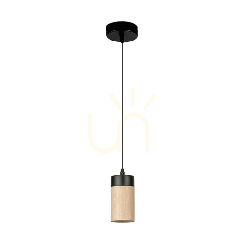 Verifica Lampa suspendată Artemis, stejar uleiat/negru, 1xGU10, 6 W, Ø10 cm