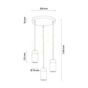 Lampa suspendată Artemis, stejar uleiat/negru, 3xGU10, 6 W, Ø30 cm 1 Lampa suspendată Artemis, stejar uleiat/negru, 3xGU10, 6 W, Ø30 cm small 1