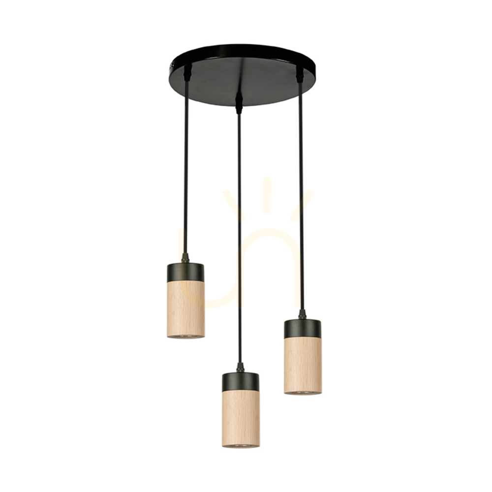 Verifica Lampa suspendată Artemis, stejar uleiat/negru, 3xGU10, 6 W, Ø30 cm Lampa suspendată Artemis, stejar uleiat/negru, 3xGU10, 6 W, Ø30 cm