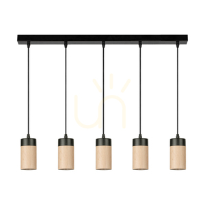 Lampa suspendată Artemis, stejar uleiat/negru, 5xGU10, 6 W, 100 cm 0 Lampa suspendată Artemis, stejar uleiat/negru, 5xGU10, 6 W, 100 cm small 0