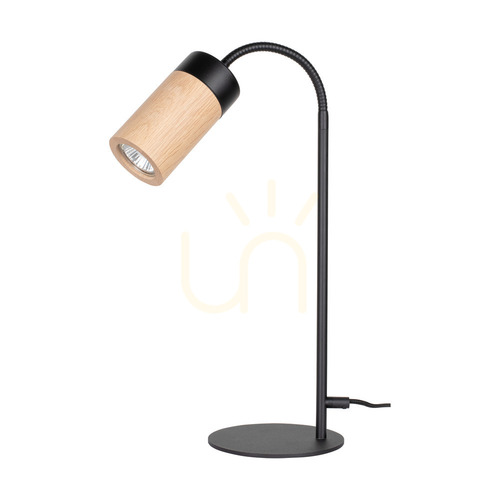 Verifica Lampa de masă Artemis, stejar uleiat/negru, 1xGU10, 6 W, 20 cm