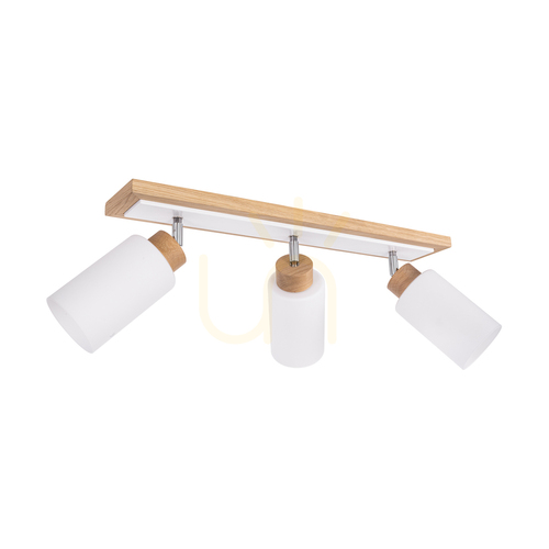 Verifica Lampa de tavan Bella, stejar uleiat/alb, 3xE27, 74 cm