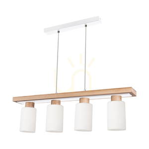 Lampa suspendată Bella, stejar uleiat/alb, 4xE27, 80 cm 0 Lampa suspendată Bella, stejar uleiat/alb, 4xE27, 80 cm small 0