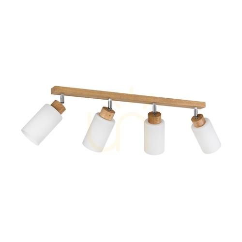 Verifica Lampa de tavan Selva, stejar uleiat, 4xE27, 75 cm