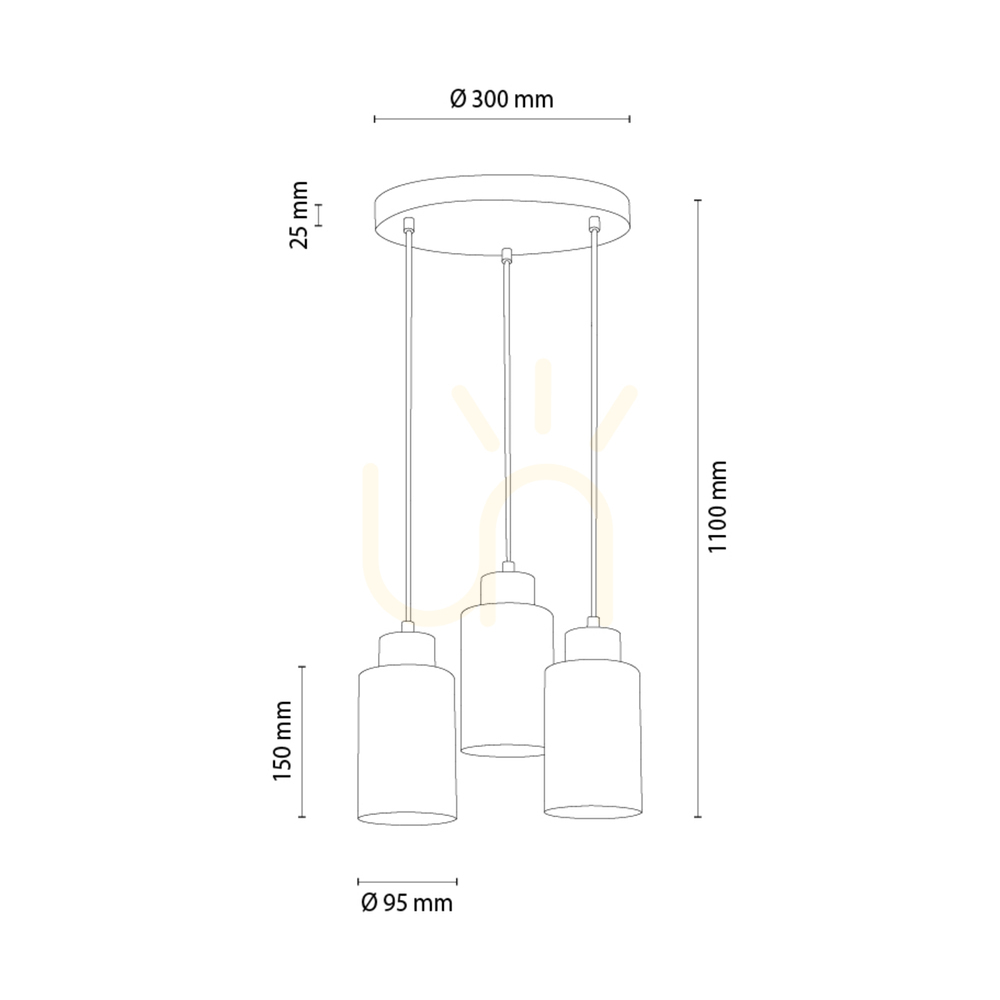 Vedere Lampa suspendată Selva, stejar uleiat, 3xE27, Ø30 cm Lampa suspendată Selva, stejar uleiat, 3xE27, Ø30 cm