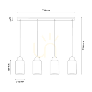 Lampa suspendată Selva, stejar tratat cu ulei, 4xE27, 75 cm 1 Lampa suspendată Selva, stejar tratat cu ulei, 4xE27, 75 cm small 1