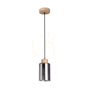 Lampa suspendată Selva, stejar uleiat, 1xE27, Ø10 cm small 0