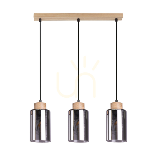 Verifica Lampa suspendată Selva, stejar tratat cu ulei, 3xE27, 52 cm