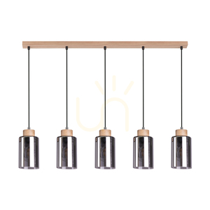 Lampă suspendată Selva, stejar uleiat, 5xE27, 100 cm 0 Lampă suspendată Selva, stejar uleiat, 5xE27, 100 cm small 0