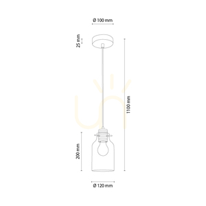 Lampa suspendată Allexa, stejar uleiat, 1xE27, Ø10 cm 2 Lampa suspendată Allexa, stejar uleiat, 1xE27, Ø10 cm small 2