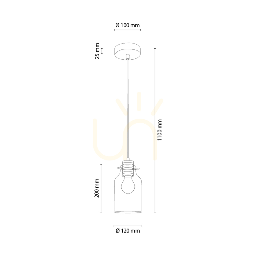 previzualizare Lampa suspendată Allexa, stejar uleiat, 1xE27, Ø10 cm Lampa suspendată Allexa, stejar uleiat, 1xE27, Ø10 cm