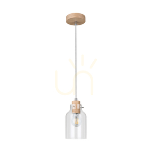 Lampa suspendată Allexa, stejar uleiat, 1xE27, Ø10 cm 0 Lampa suspendată Allexa, stejar uleiat, 1xE27, Ø10 cm small 0