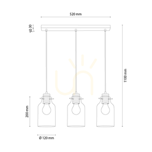 Lampa suspendată Allexa, stejar tratat cu ulei, 3xE27, 52 cm 1 Lampa suspendată Allexa, stejar tratat cu ulei, 3xE27, 52 cm small 1